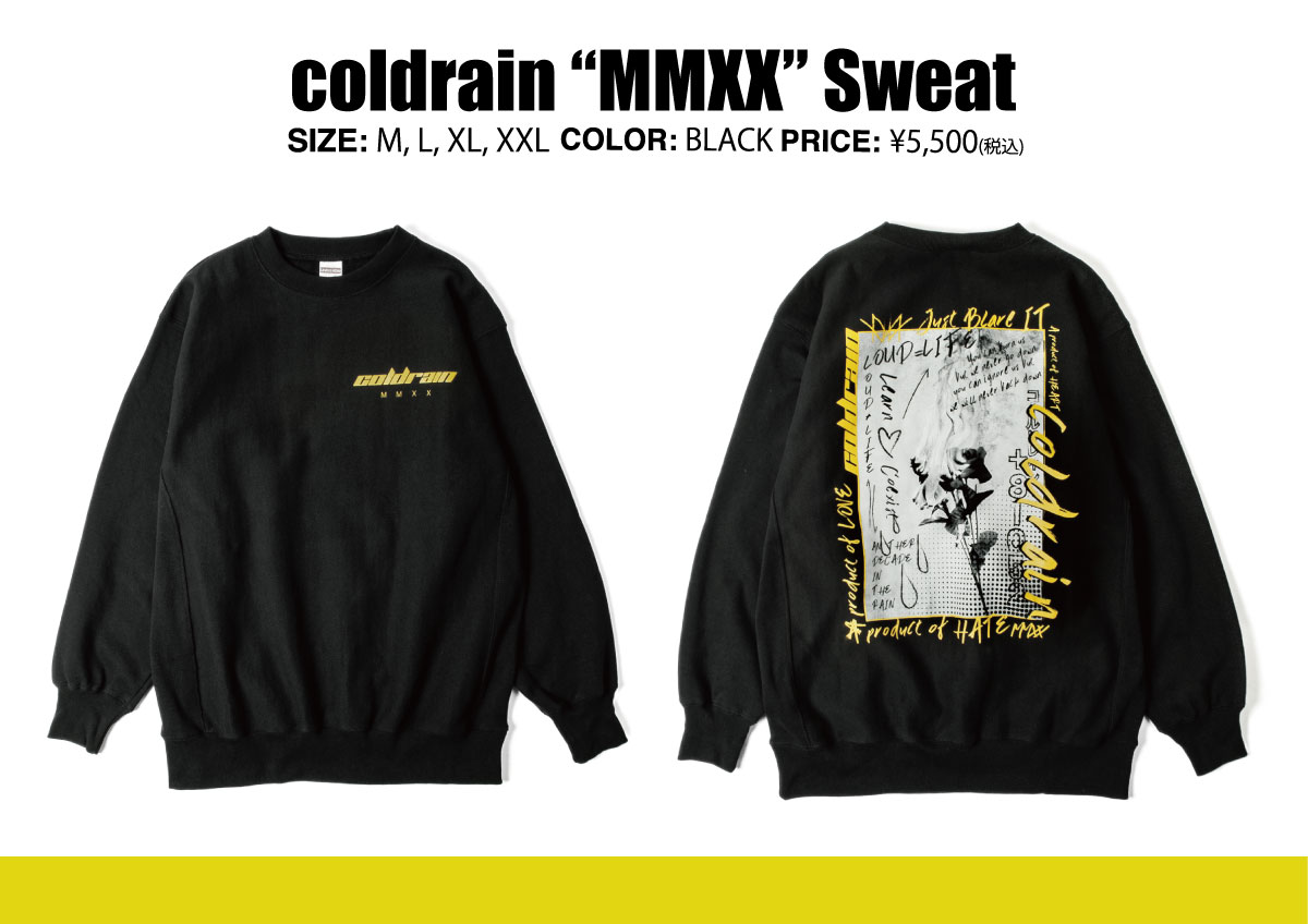 ご好評につき”BLARE FEST. GOODS / coldrain NEWスウェット”受注販売 